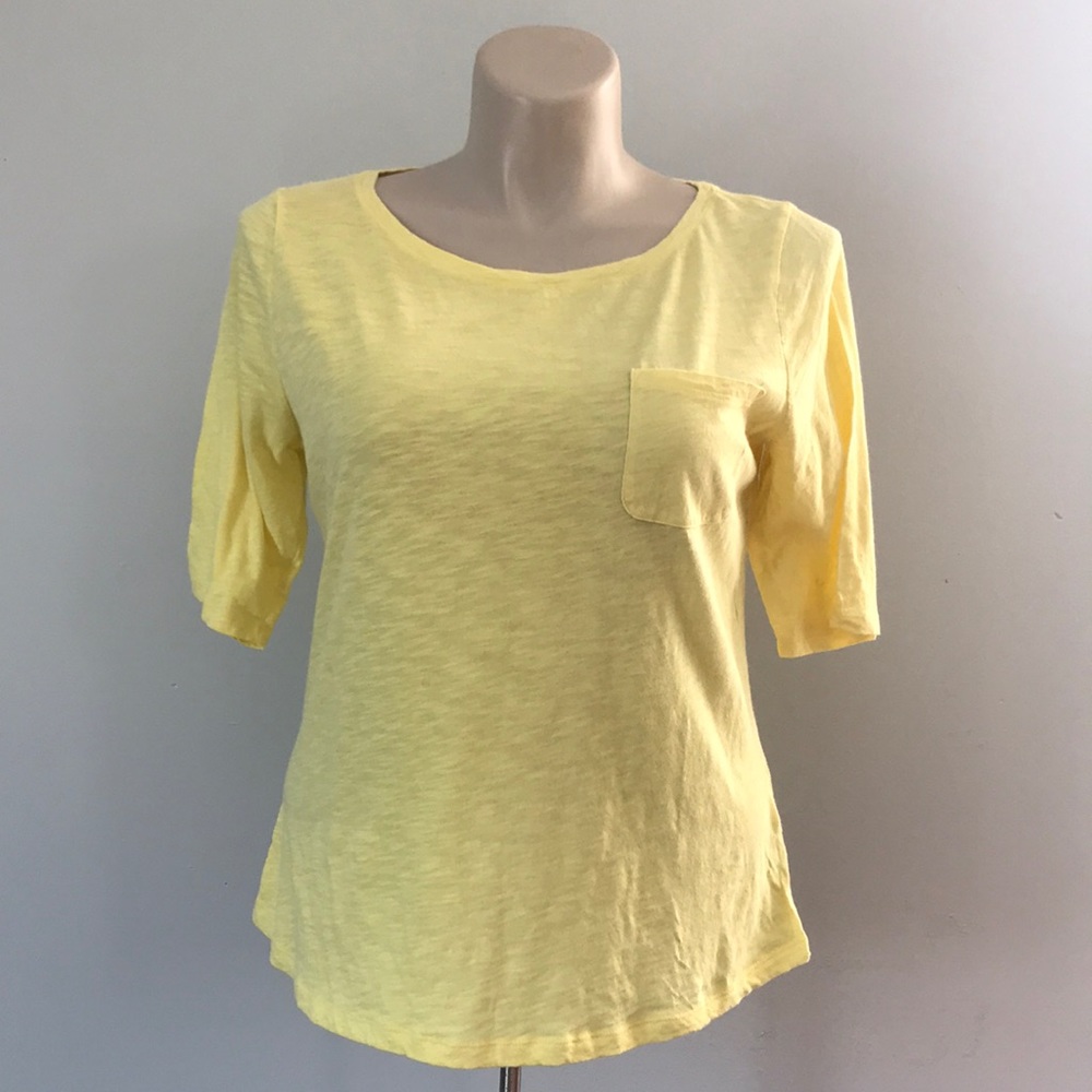Boden Yellow Tee Shirt w/Pocket Sz 16